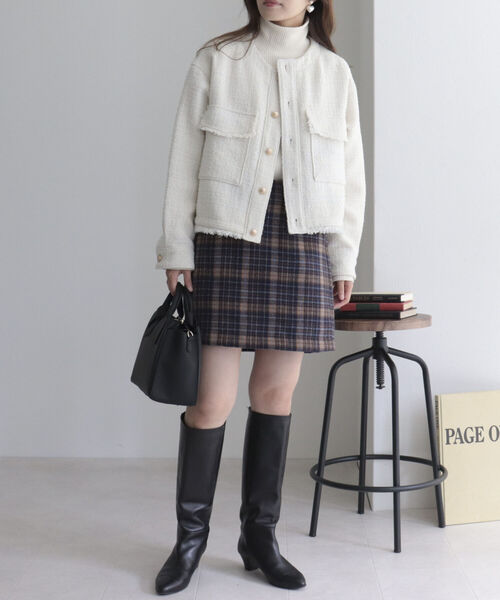 fredy emue(フレディエミュ)の「チェック柄ミニスカート(スカート・レディース・ベージュ系その他/ブルー系その他・38/36)」の17枚目の写真