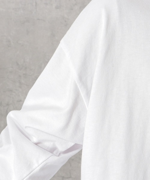 Goodwear(グッドウェア)の「袖リブビッグシルエット 胸ポケット付きロングスリーブTシャツ(Tシャツ/カットソー・メンズ・ブルーグレー/ベージュ/ブラウン/カーキ/ホワイト/ブラック/グレー・M/L/XL)」の17枚目の写真