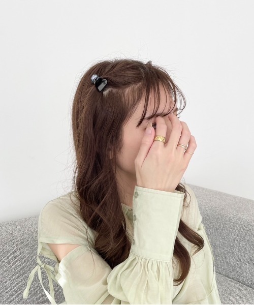 Heather（ヘザー）の「ミニクリップSET　171550（バレッタ/ヘアクリップ・レディース・ホワイト系その他/ブラウン系その他/ブラウン/ブラック・ONE SIZE）」の3枚目の写真