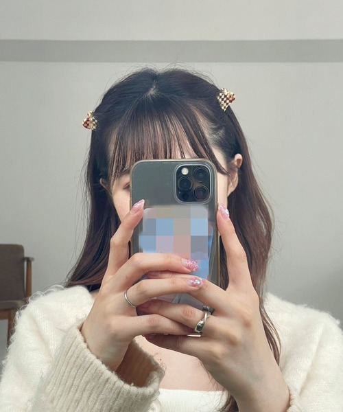 Heather（ヘザー）の「ミニクリップSET　171550（バレッタ/ヘアクリップ・レディース・ホワイト系その他/ブラウン系その他/ブラウン/ブラック・ONE SIZE）」の5枚目の写真