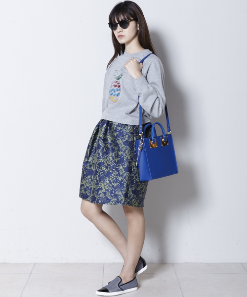 Markus Lupfer （マーカスルプファー）の「Markus Lupfer パイナップルモチーフスエット（スウェット・レディース・ライトグレー・SMALL）」の11枚目の写真