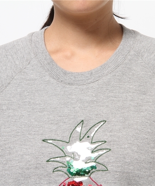 Markus Lupfer （マーカスルプファー）の「Markus Lupfer パイナップルモチーフスエット（スウェット・レディース・ライトグレー・SMALL）」の7枚目の写真