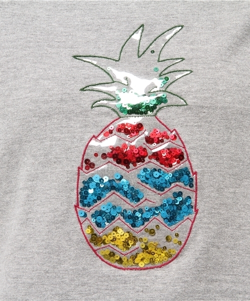 Markus Lupfer （マーカスルプファー）の「Markus Lupfer パイナップルモチーフスエット（スウェット・レディース・ライトグレー・SMALL）」の4枚目の写真