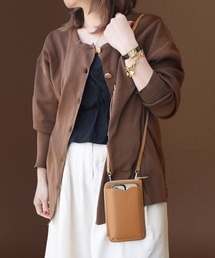 styiro（スタイロ）の「選べる12カラー!本革お財布スマホミニショルダーバッグ ポシェット（ショルダーバッグ）」