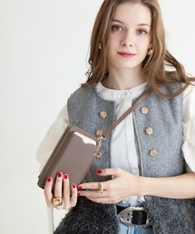 選べる12カラー！本革お財布スマホミニショルダーバッグ ポシェット