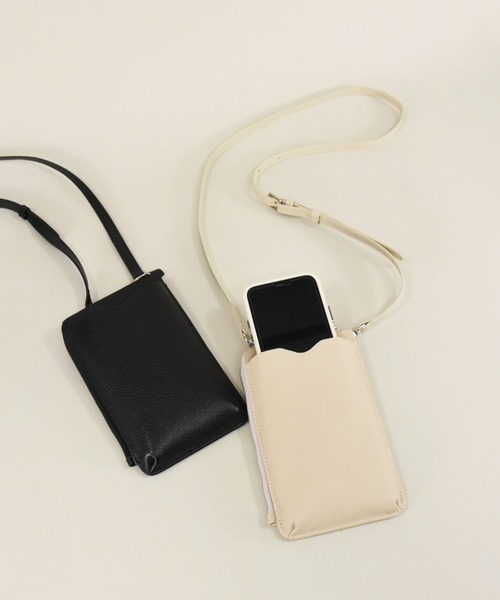 styiro（スタイロ）の「選べる12カラー！本革お財布スマホミニショルダーバッグ ポシェット（ショルダーバッグ・レディース・ピンク/キャメル/グリーン系/ブラック/グレー/アイボリー/モカ/イエロー/ゴールド/シルバー/ライトブルー/ライトパープル・FREE）」の20枚目の写真