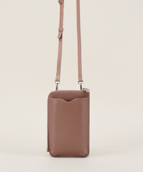 セール】選べる12カラー！本革お財布スマホミニショルダーバッグ