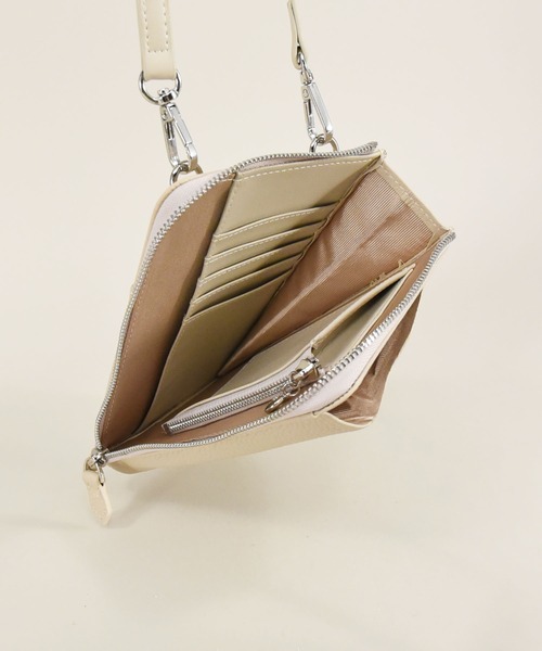 styiro（スタイロ）の「選べる12カラー！本革お財布スマホミニショルダーバッグ ポシェット（ショルダーバッグ・レディース・ピンク/キャメル/グリーン系/ブラック/グレー/アイボリー/モカ/イエロー/ゴールド/シルバー/ライトブルー/ライトパープル・FREE）」の19枚目の写真