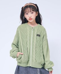 裏付きあったかジップカーデ