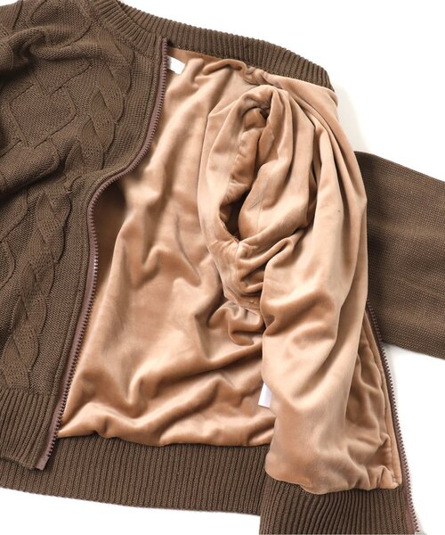 algy（アルジー）の「裏付きあったかジップカーデ（カーディガン/ボレロ・キッズ・ブラウン/サックスブルー/ミント・SMALL/X-SMALL/XX-SMALL/MEDIUM）」の12枚目の写真