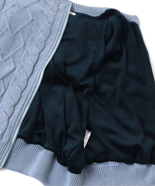 algy（アルジー）の「裏付きあったかジップカーデ（カーディガン/ボレロ・キッズ・ブラウン/サックスブルー/ミント・SMALL/X-SMALL/XX-SMALL/MEDIUM）」の14枚目の写真