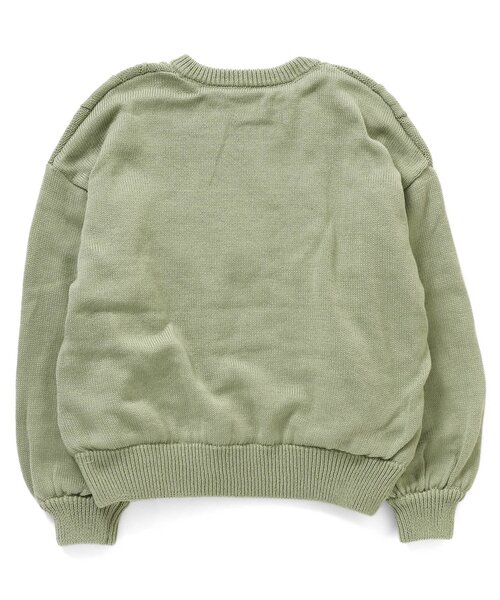 algy（アルジー）の「裏付きあったかジップカーデ（カーディガン/ボレロ・キッズ・ブラウン/サックスブルー/ミント・SMALL/X-SMALL/XX-SMALL/MEDIUM）」の10枚目の写真