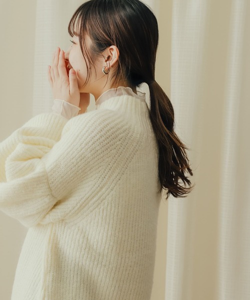 SENSE OF PLACE by URBAN RESEARCH(センスオブプレイスバイアーバンリサーチ)の「アルパカライクボリュームスリーブセーター(ニット/セーター・レディース・アイボリー/イエロー/ブラウン・ONE)」の7枚目の写真