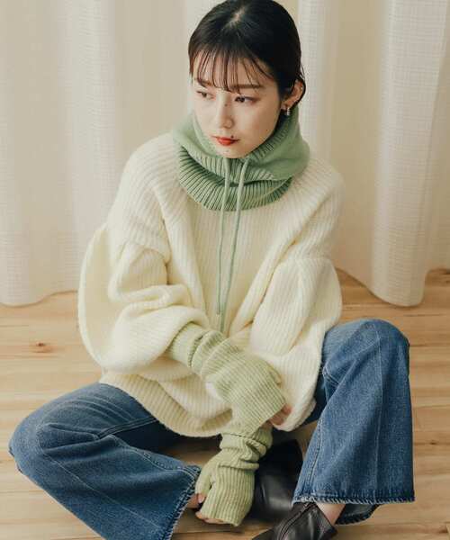 SENSE OF PLACE by URBAN RESEARCH(センスオブプレイスバイアーバンリサーチ)の「アルパカライクボリュームスリーブセーター(ニット/セーター・レディース・アイボリー/イエロー/ブラウン・ONE)」の11枚目の写真