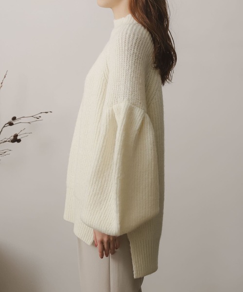 SENSE OF PLACE by URBAN RESEARCH(センスオブプレイスバイアーバンリサーチ)の「アルパカライクボリュームスリーブセーター(ニット/セーター・レディース・アイボリー/イエロー/ブラウン・ONE)」の17枚目の写真