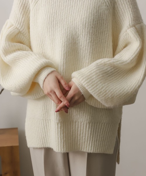 SENSE OF PLACE by URBAN RESEARCH(センスオブプレイスバイアーバンリサーチ)の「アルパカライクボリュームスリーブセーター(ニット/セーター・レディース・アイボリー/イエロー/ブラウン・ONE)」の20枚目の写真