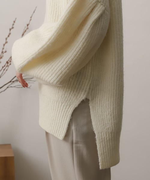 SENSE OF PLACE by URBAN RESEARCH(センスオブプレイスバイアーバンリサーチ)の「アルパカライクボリュームスリーブセーター(ニット/セーター・レディース・アイボリー/イエロー/ブラウン・ONE)」の22枚目の写真