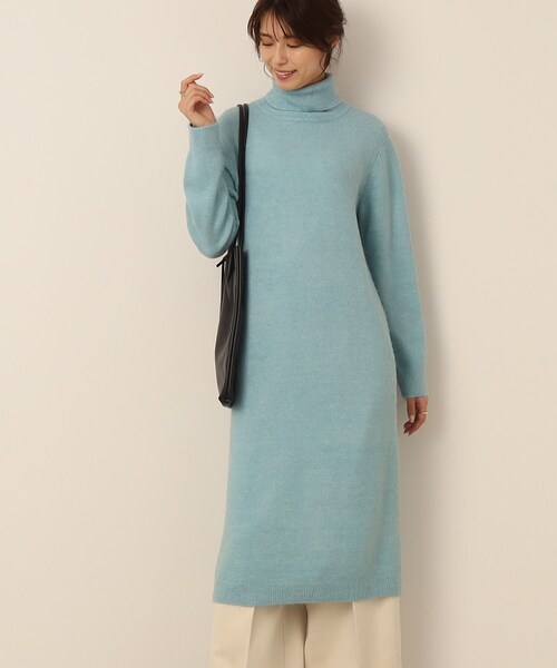 SHOO・LA・RUE（シューラルー）の「◆ふわふわニットロングワンピース（ワンピース・レディース・ライトグリーン/チャコールグレー/ホワイト系・02/04/03）」の3枚目の写真