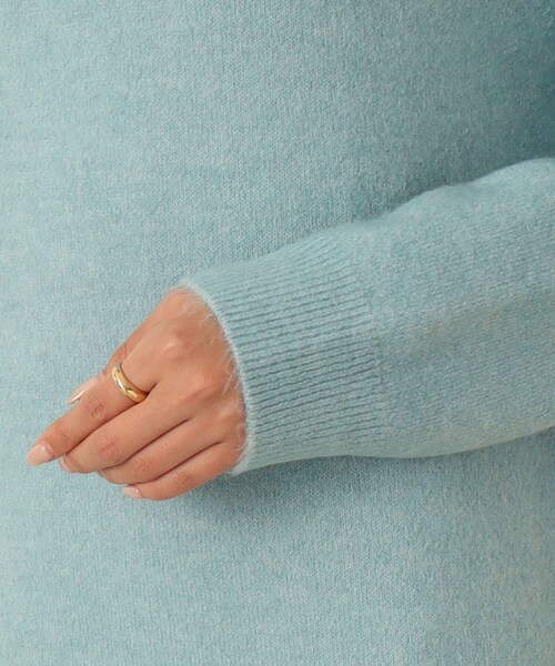 SHOO・LA・RUE（シューラルー）の「◆ふわふわニットロングワンピース（ワンピース・レディース・ライトグリーン/チャコールグレー/ホワイト系・02/04/03）」の15枚目の写真