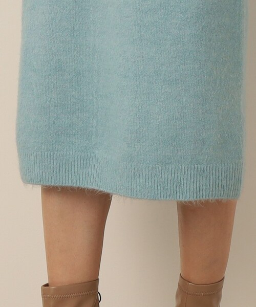 SHOO・LA・RUE（シューラルー）の「◆ふわふわニットロングワンピース（ワンピース・レディース・ライトグリーン/チャコールグレー/ホワイト系・02/04/03）」の4枚目の写真