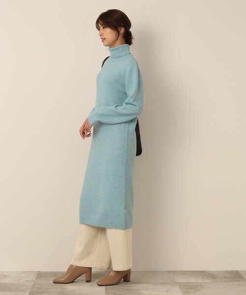 SHOO・LA・RUE（シューラルー）の「◆ふわふわニットロングワンピース（ワンピース・レディース・ライトグリーン/チャコールグレー/ホワイト系・02/04/03）」の14枚目の写真