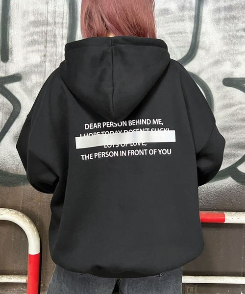 Figments(フィグメンツ)の「【裏起毛】PERSONパーカー(パーカー・レディース・杢グレー/ブラック・FREE)」の1枚目の写真