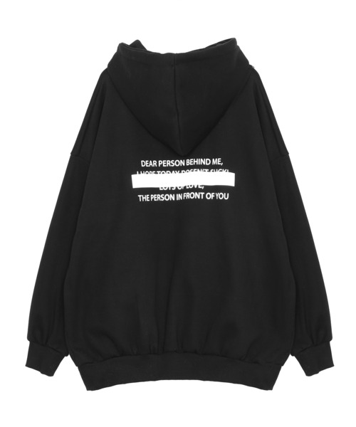 Figments(フィグメンツ)の「【裏起毛】PERSONパーカー(パーカー・レディース・杢グレー/ブラック・FREE)」の5枚目の写真