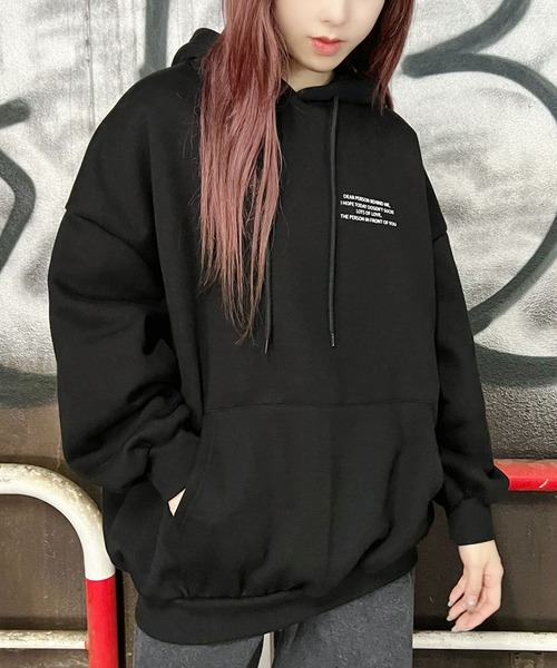 Figments(フィグメンツ)の「【裏起毛】PERSONパーカー(パーカー・レディース・杢グレー/ブラック・FREE)」の18枚目の写真