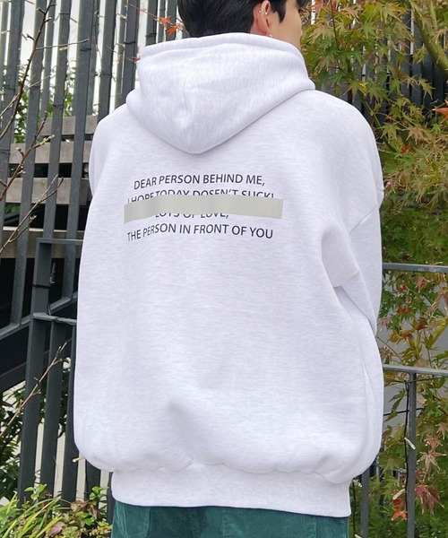 Figments(フィグメンツ)の「【裏起毛】PERSONパーカー(パーカー・レディース・杢グレー/ブラック・FREE)」の20枚目の写真