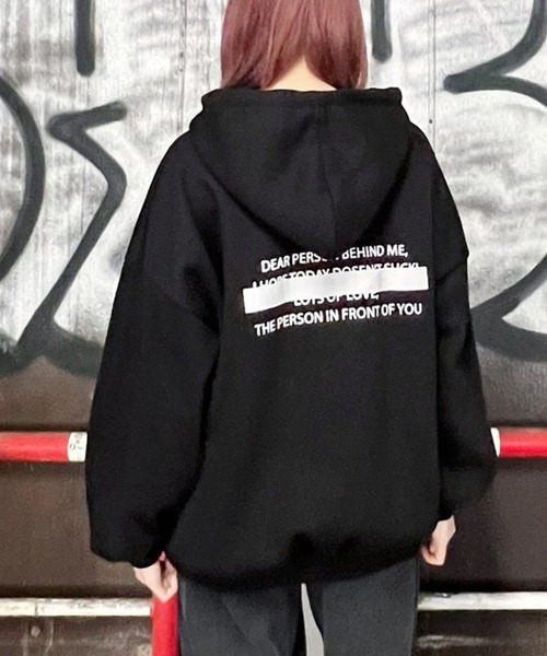 Figments(フィグメンツ)の「【裏起毛】PERSONパーカー(パーカー・レディース・杢グレー/ブラック・FREE)」の15枚目の写真