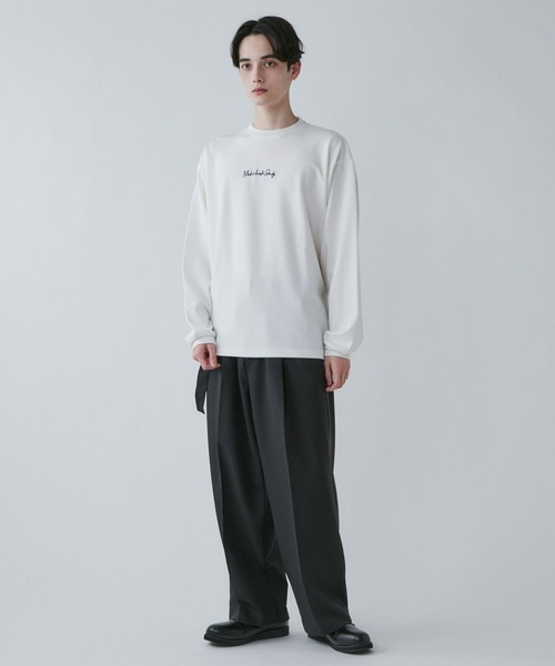 LUCY(ルーシー)の「LUCY/AIRFUNCTION シンプルロゴロンT(Tシャツ/カットソー・メンズ・ブルー/ホワイト系その他/ホワイト/ダークグレー/ブラック・MEDIUM/LARGE)」の6枚目の写真