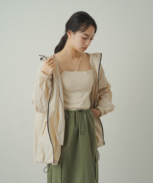 earthy(アーシー)の「【earthy_】オーガニックコットンカップ付き3ストラップキャミソール(キャミソール・レディース・オフホワイト/ブラック/グレー・M/S)」の21枚目の写真