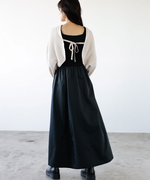 GeeRA(ジーラ)の「ニットボレロ&ドッキングワンピースセット(ワンピース・レディース・ブルー/アイボリー・MEDIUM/LARGE)」の5枚目の写真