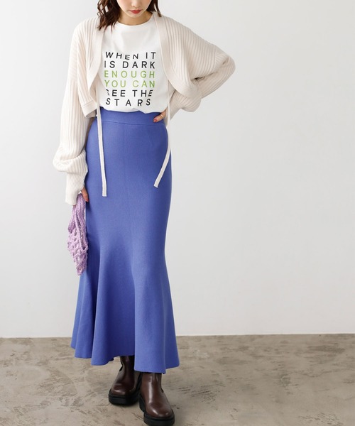 GeeRA(ジーラ)の「ニットボレロ&ドッキングワンピースセット(ワンピース・レディース・ブルー/アイボリー・MEDIUM/LARGE)」の9枚目の写真