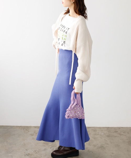 GeeRA(ジーラ)の「ニットボレロ&ドッキングワンピースセット(ワンピース・レディース・ブルー/アイボリー・MEDIUM/LARGE)」の10枚目の写真