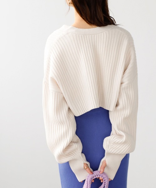 GeeRA(ジーラ)の「ニットボレロ&ドッキングワンピースセット(ワンピース・レディース・ブルー/アイボリー・MEDIUM/LARGE)」の13枚目の写真