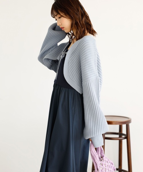GeeRA(ジーラ)の「ニットボレロ&ドッキングワンピースセット(ワンピース・レディース・ブルー/アイボリー・MEDIUM/LARGE)」の20枚目の写真