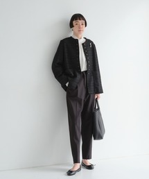 PUAL CE CIN | 【Du noir】テーパードスラックスパンツ(スラックス)