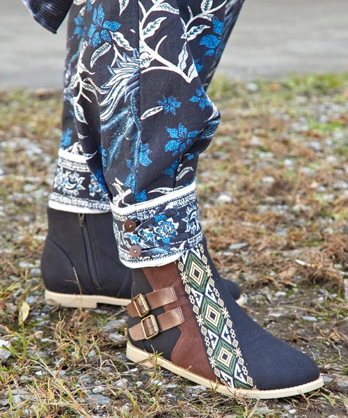 チャイハネ（チャイハネ）の「【チャイハネ】スラッシュMEN'Sブーツ（ブーツ・メンズ・ベージュ/ブラック・LL/L）」の2枚目の写真