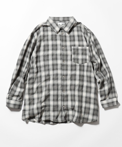 ROOPTOKYO（ループトウキョウ）の「ルーズシルエット オンブレチェック LS 長袖シャツ（シャツ/ブラウス・メンズ・ブラック/ネイビー/グレー・M/L）」の3枚目の写真