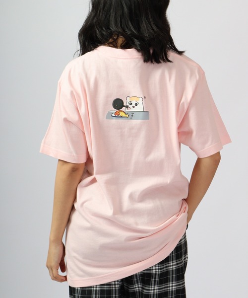 misha&puff■パイル地Tシャツ■ピンク 水戸市 マンホールTシャツ | JAPAN UNDERGROUND