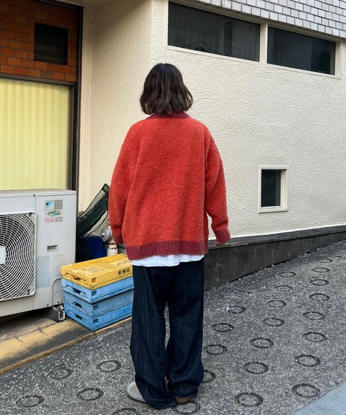 shesame(シーセム)の「カラーブークレニットカーディガン(カーディガン/ボレロ・レディース・カーキ/グレー/オレンジ・MEDIUM/LARGE)」の11枚目の写真