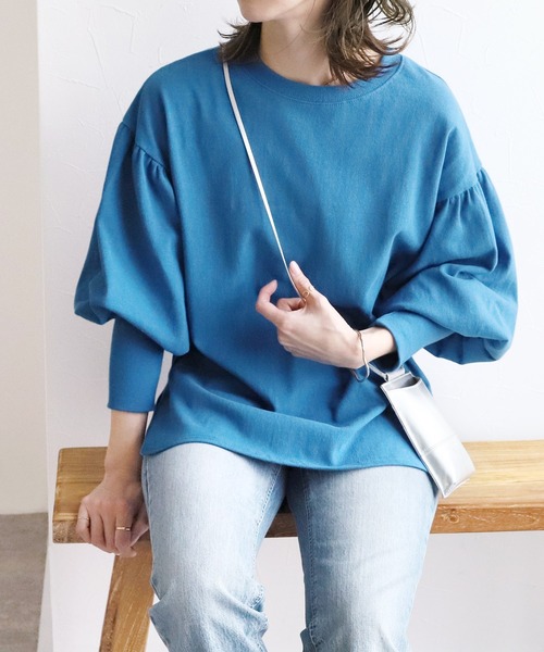 ヘビー天竺パフスリーブスウェット