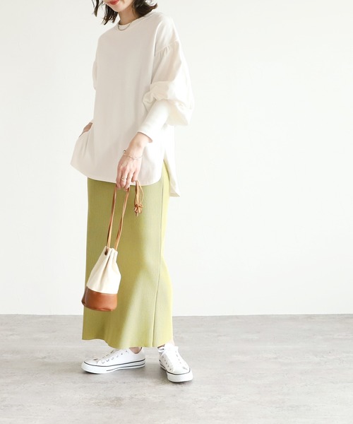 ヘビー天竺パフスリーブスウェット