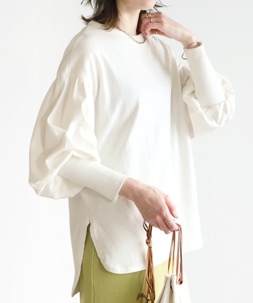 ヘビー天竺パフスリーブスウェット