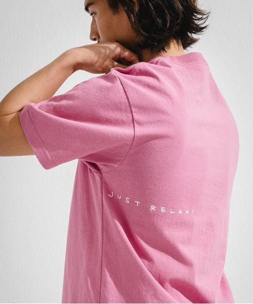 OFFSHORE（オフショア）の「JUSTRELAX TEE/ジャストリラックス ティーシャツ（Tシャツ/カットソー・メンズ・ピンク/グリーン・M/L/S/XL）」の2枚目の写真