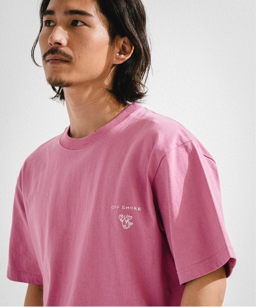 OFFSHORE（オフショア）の「JUSTRELAX TEE/ジャストリラックス ティーシャツ（Tシャツ/カットソー・メンズ・ピンク/グリーン・M/L/S/XL）」の17枚目の写真