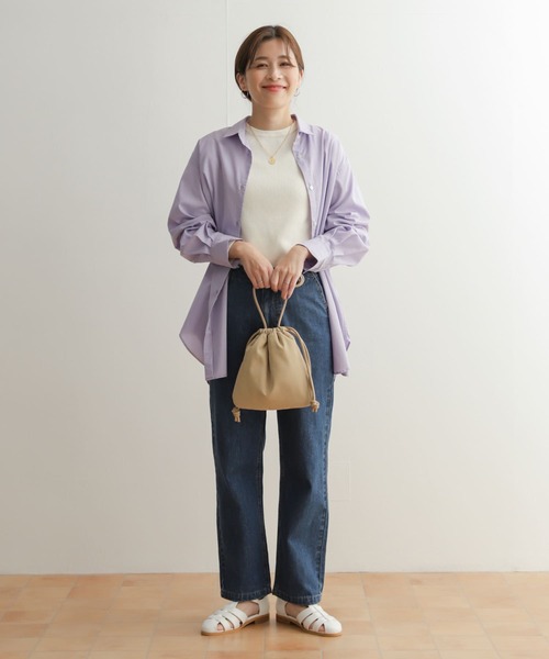 マルチカラーリヨセルシャツ/PURPLE BRAND セール】コットンリヨセルオーバーシャツ（シャツ/ブラウス