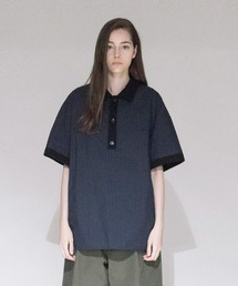 VOAAOV | 【VOAAOV】C/N DRY WASH STRIPE Polo Shirt(ポロシャツ)