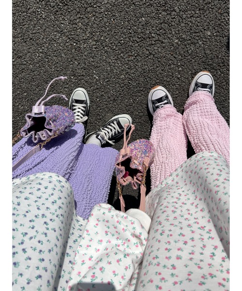 WC（ダブル シー）の「フリルレースフレアパンツ（スラックス・レディース・ライトピンク/ブラック/ホワイト・FREE）」の20枚目の写真